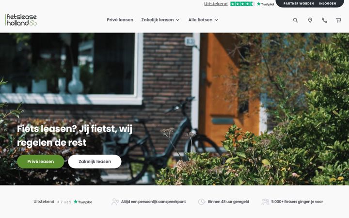 Screenshot of fietsleaseholland.nl