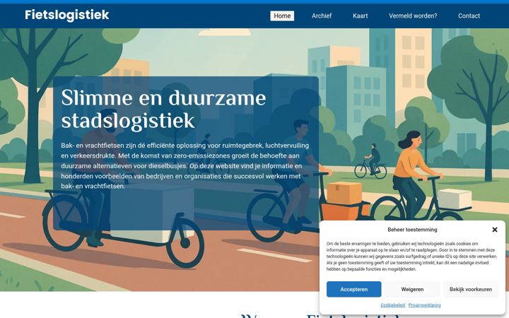 Screenshot of fietslogistiek.nl