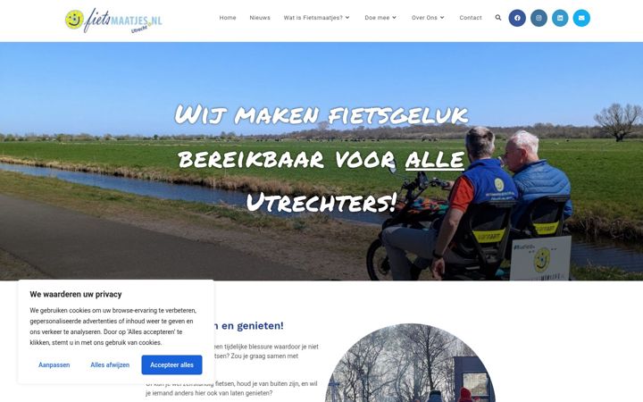 Screenshot of fietsmaatjesutrecht.nl