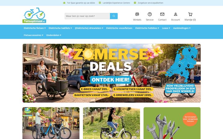 Screenshot of fietsoptimaal.nl