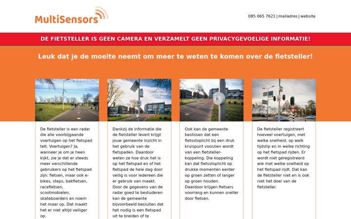 Screenshot of fietsteller.com