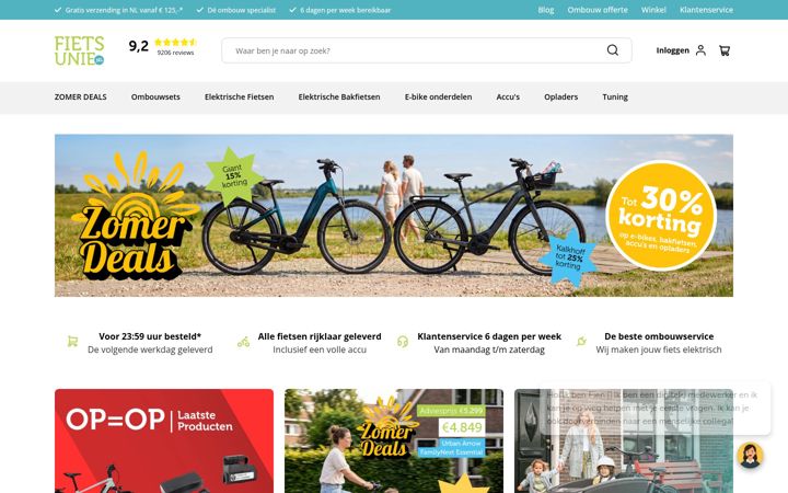 Screenshot of fietsunie.nl