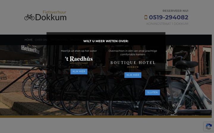 Screenshot of fietsverhuurdokkum.nl
