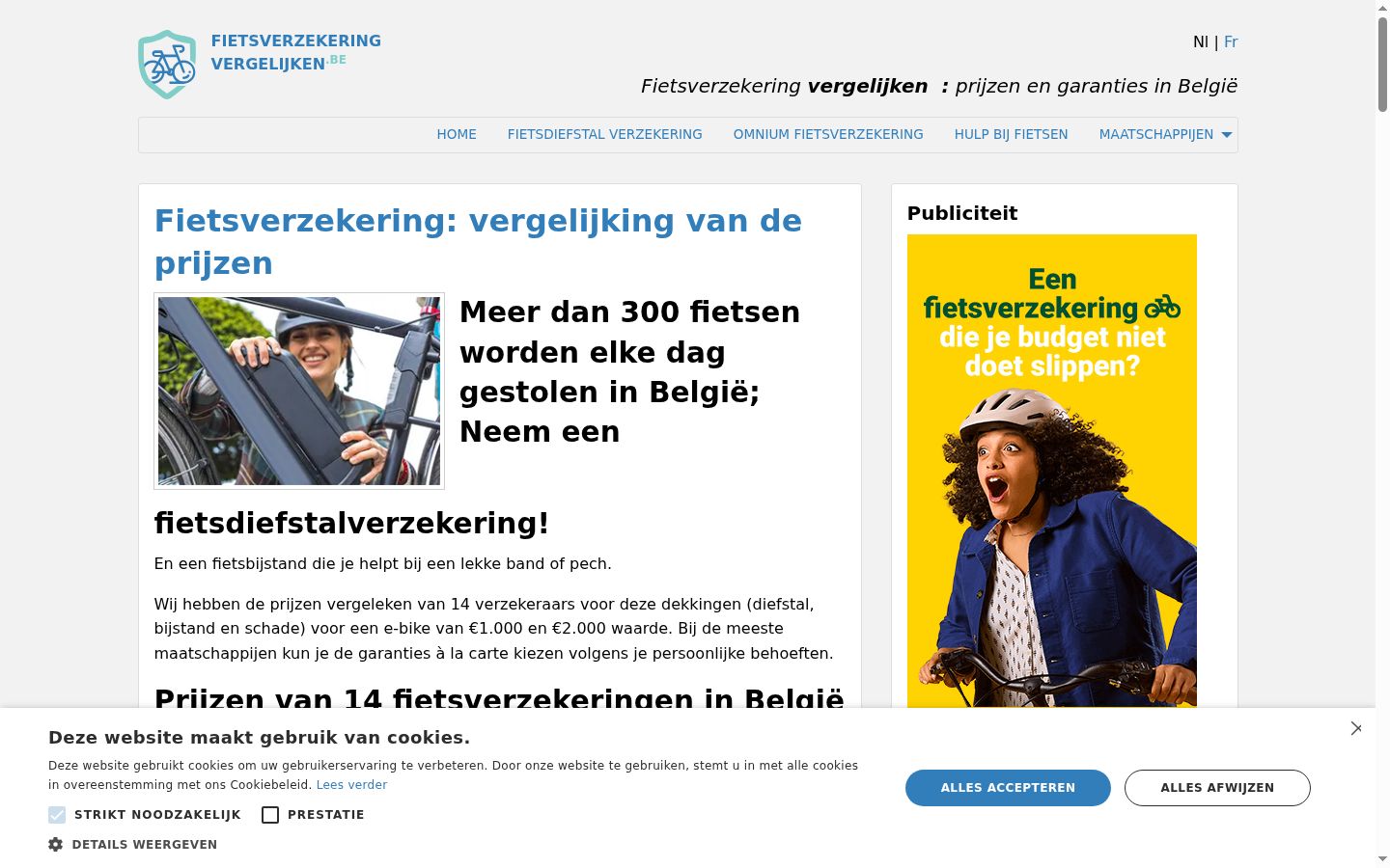 Screenshot tal-banner tal-kunsens muri qabel kwalunkwe interazzjoni