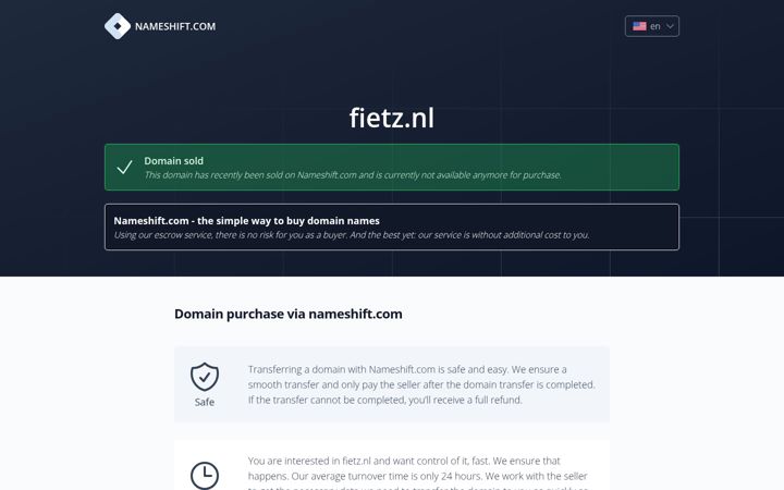 Screenshot of fietz.nl