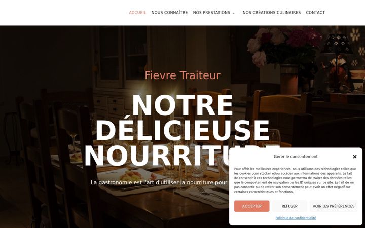 Screenshot of fievre-traiteur.fr