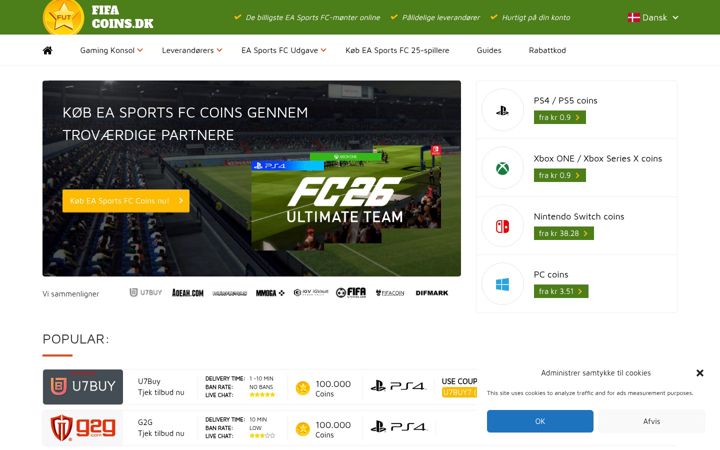 Screenshot of fifa-coins.dk