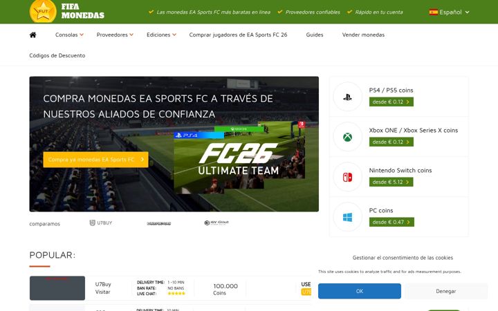 Screenshot of fifamonedas.es