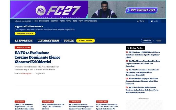 Screenshot of fifaultimateteam.it