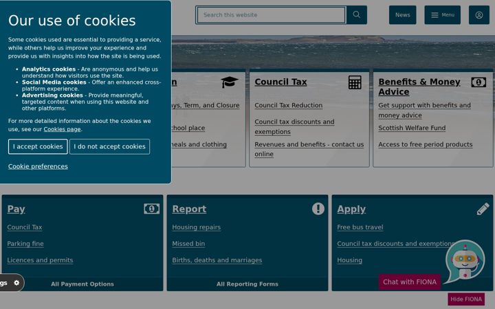 Screenshot of fife.gov.uk