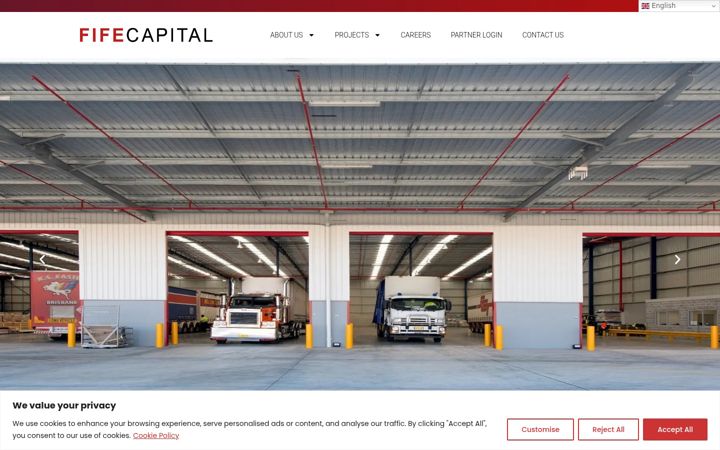 Snímek obrazovky fifecapital.com.au