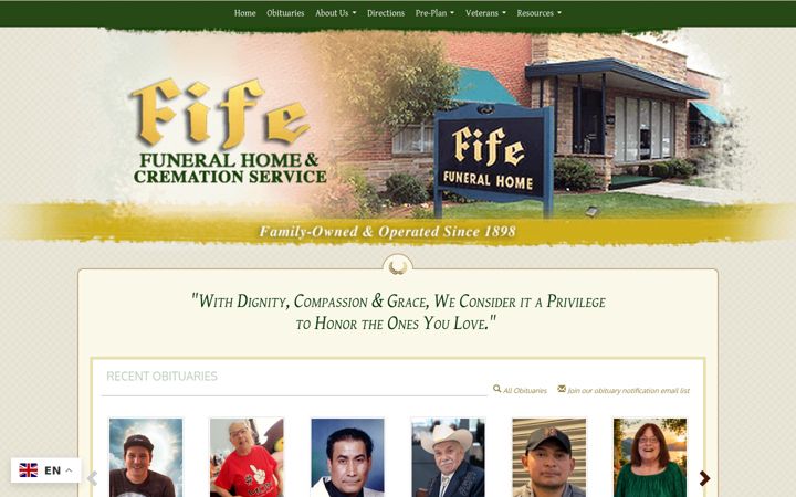 Screenshot of fifefuneralhome.com