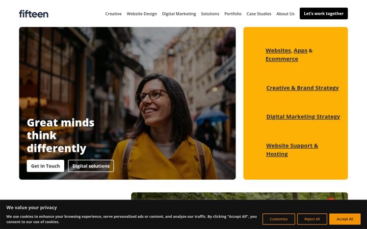 Screenshot of fifteendesign.co.uk
