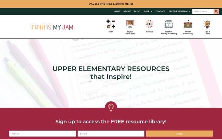Screenshot of fifth-is-my-jam.com