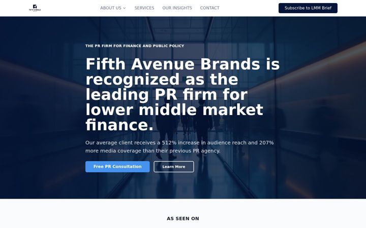 Screenshot of fifthavenuebrands.com