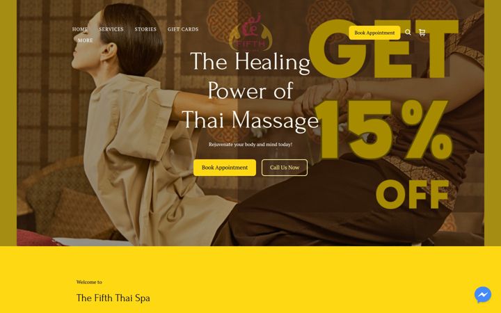 Екранна снимка на fifththaispa.ca