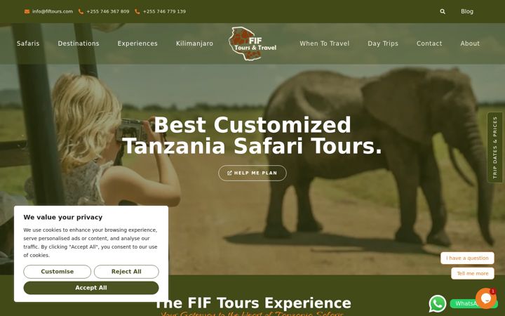 Screenshot of fiftours.com
