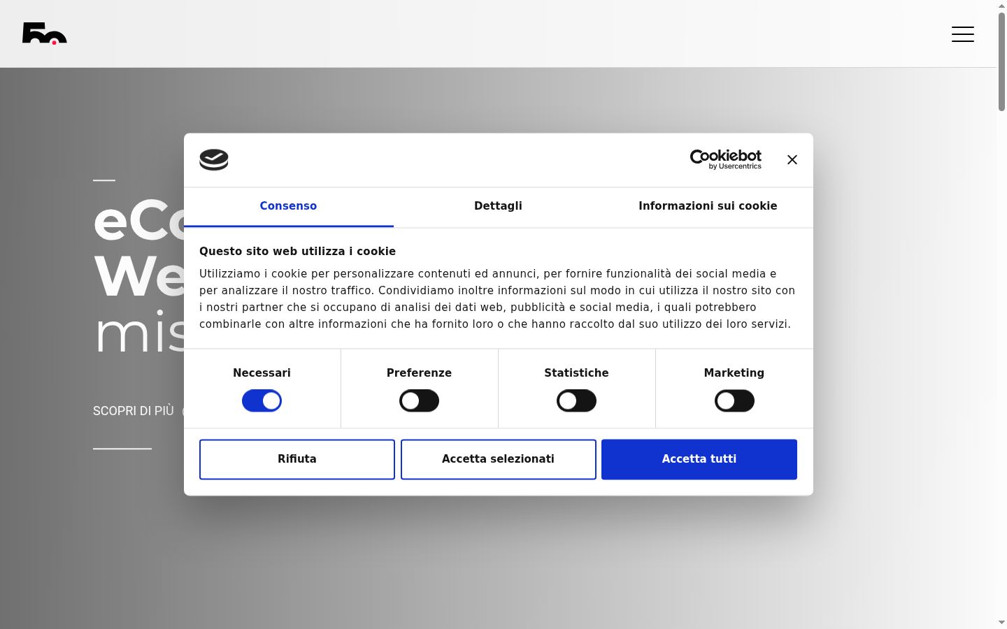 Screenshot of the consent banner shown before any interaction