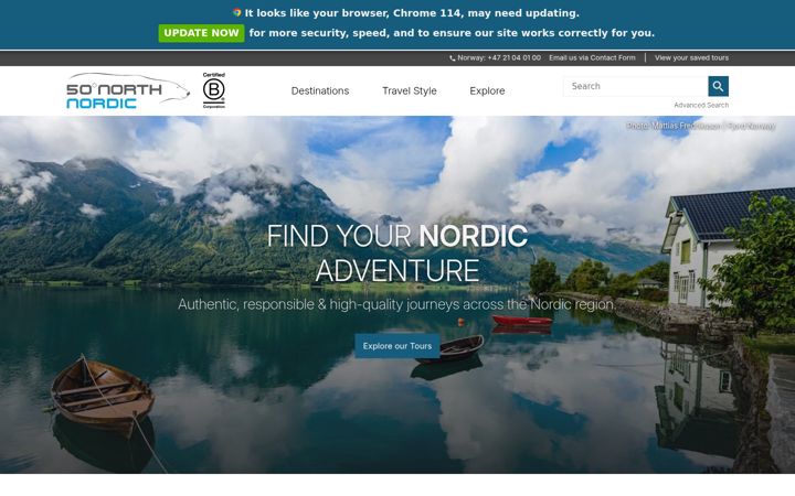 Screenshot of fiftydegreesnorth.com