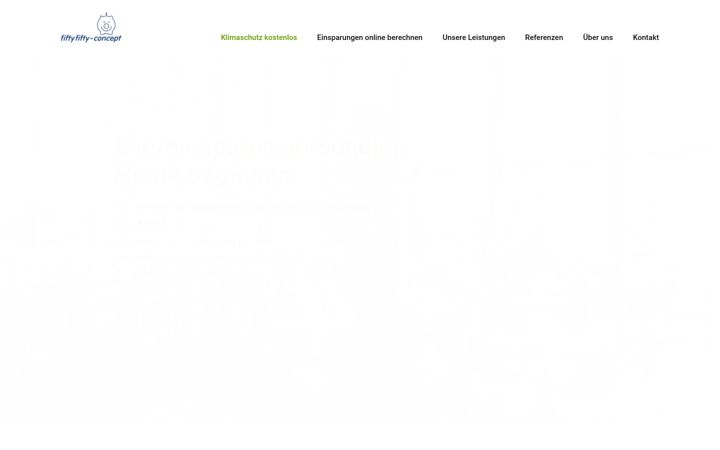 Screenshot stránky fiftyfifty-concept.de