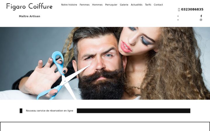 Screenshot of figarocoiffure.com