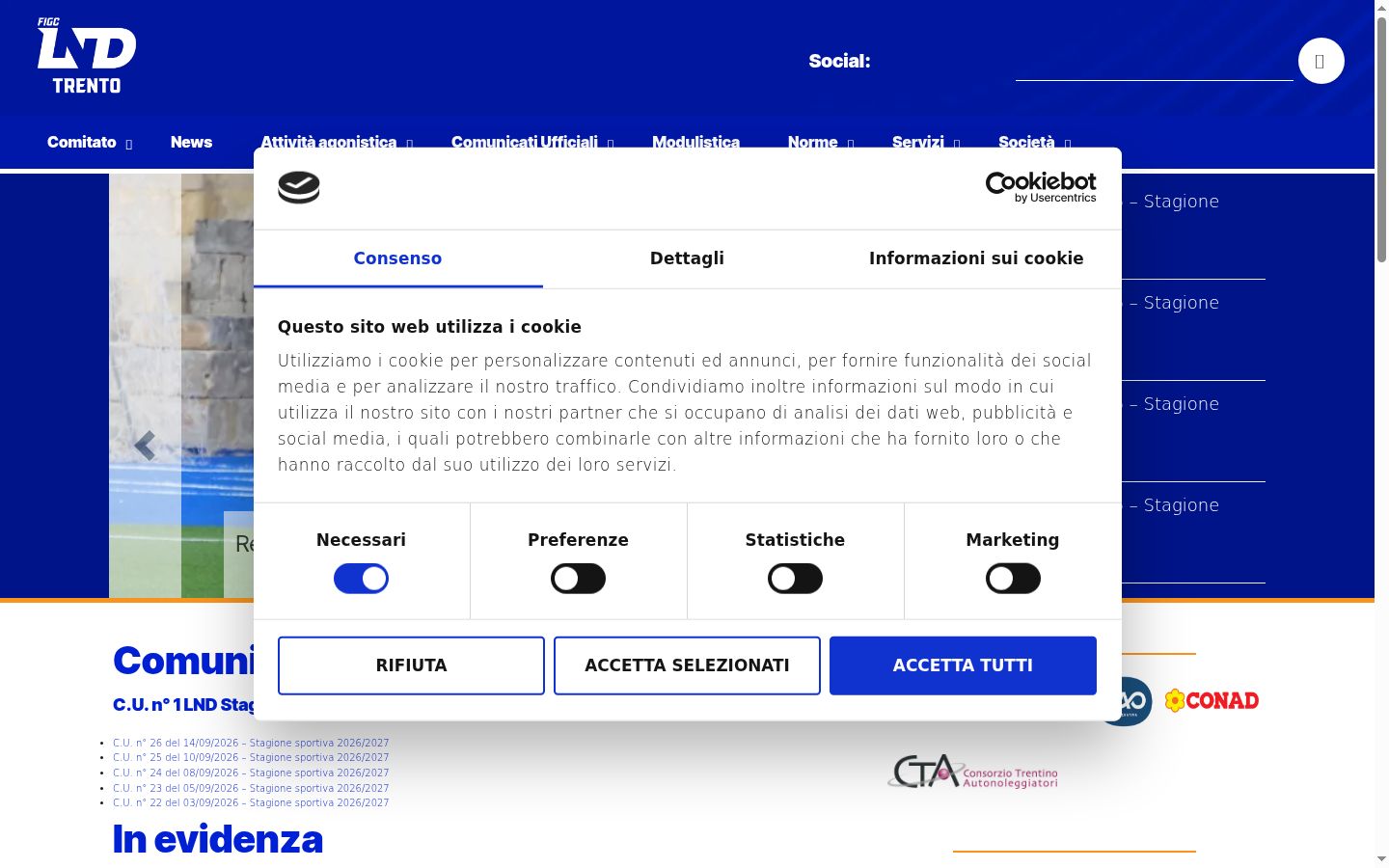 Screenshot tal-banner tal-kunsens muri qabel kwalunkwe interazzjoni