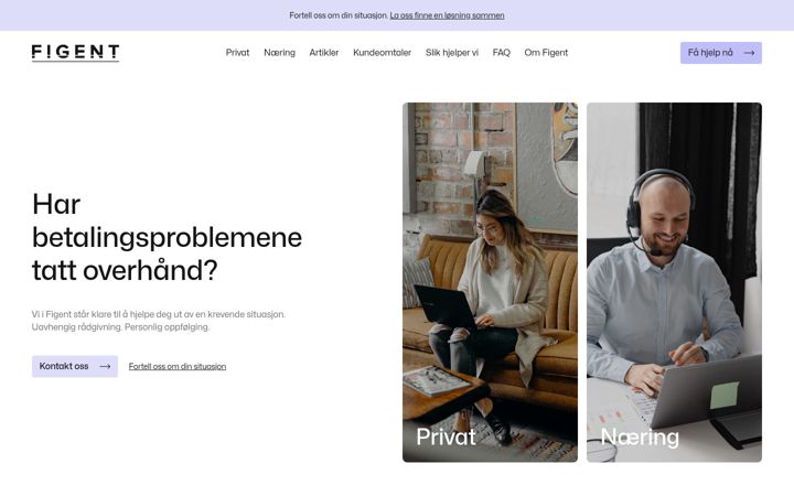 Screenshot of figent.no