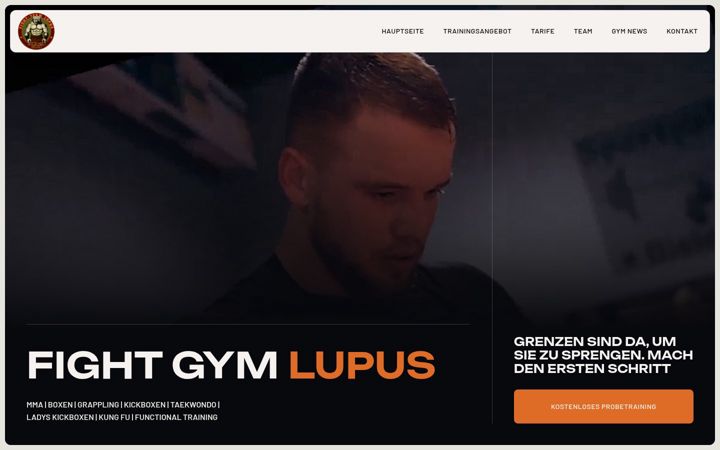 Screenshot of fight-gym-lupus.de