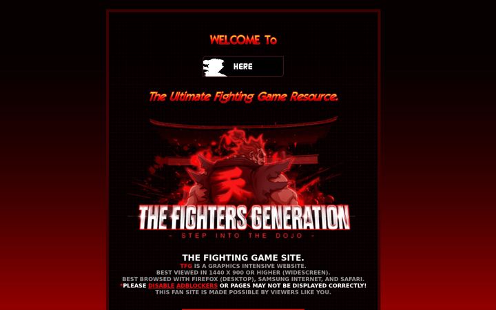 Screenshot of fightersgeneration.com