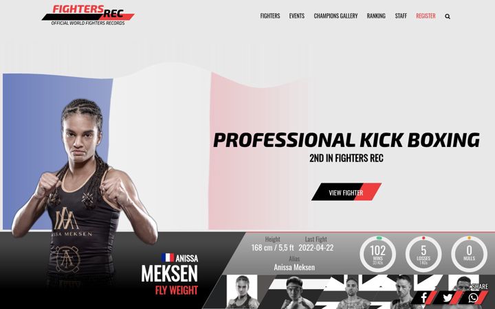 Skjermbilde av fightersrec.com