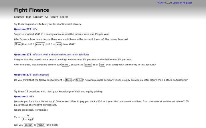 Screenshot of fightfinance.com
