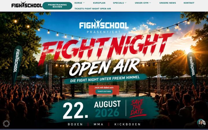 Ekrānuzņēmums no fightschoolhannover.de