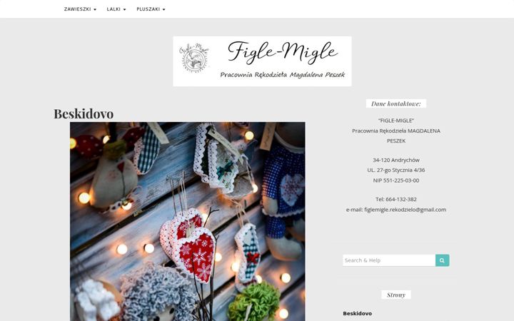Screenshot of figle-migle.eu