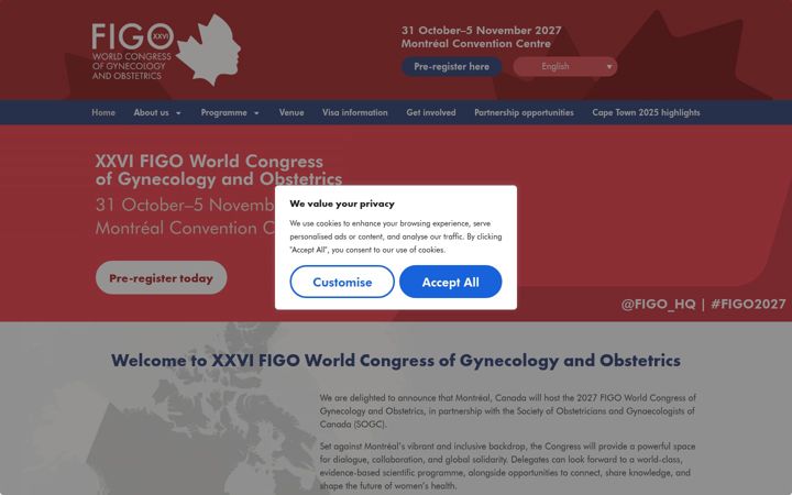 Screenshot of figo2025.org