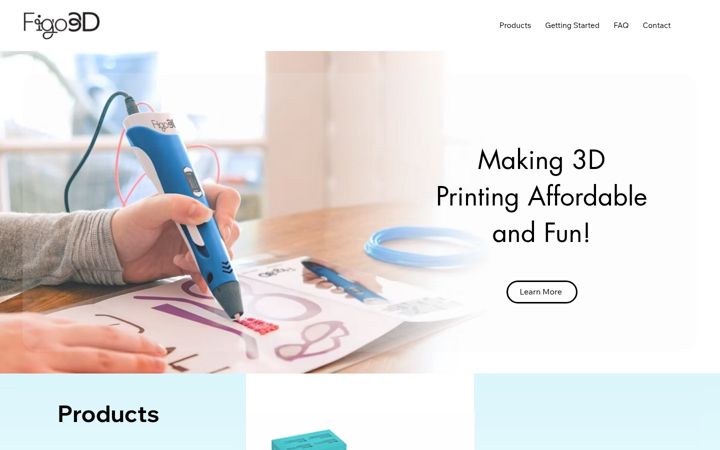 Screenshot of figo3dpen.com