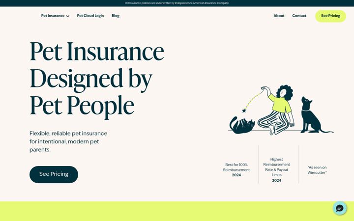 Screenshot of figopetinsurance.com
