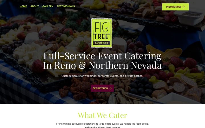 Screenshot of figtreecatering.com