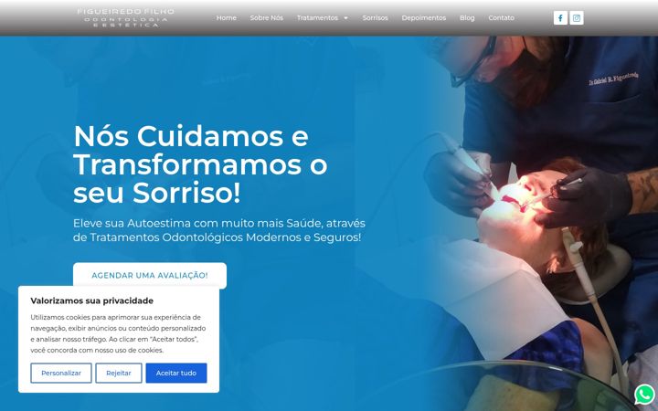 Skjermbilde av figueiredofilhoodontologia.com.br