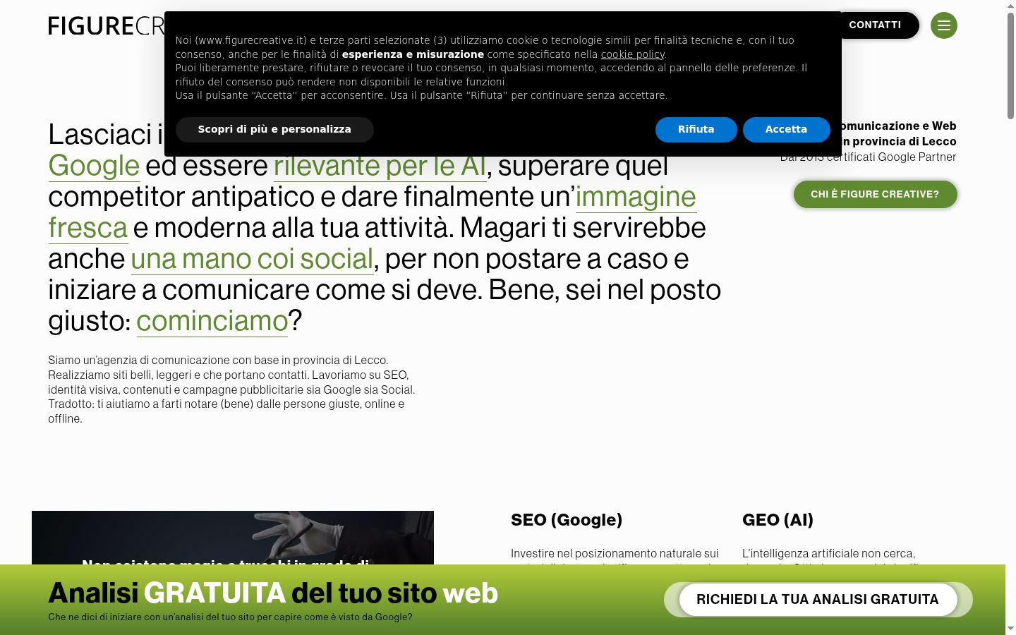Screenshot of the consent banner shown before any interaction