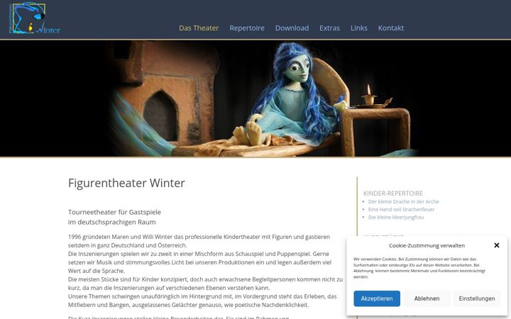 Screenshot of figurentheater-winter.de