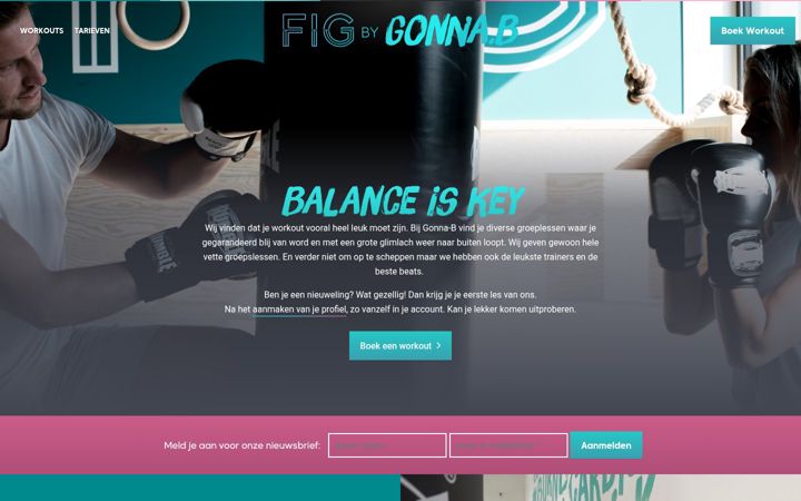 Screenshot of figworkouts.nl