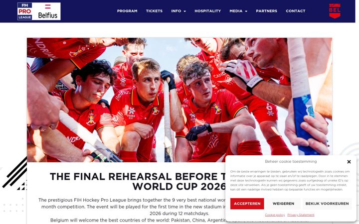 Screenshot of fihproleague.be