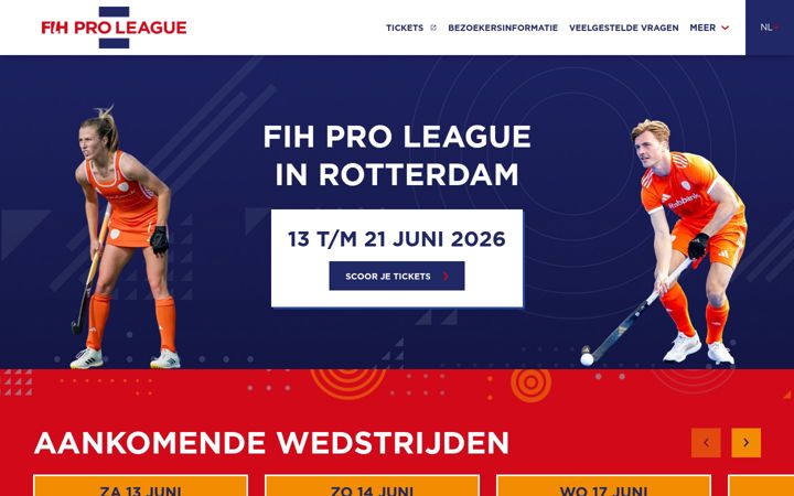 Screenshot of fihproleague.nl