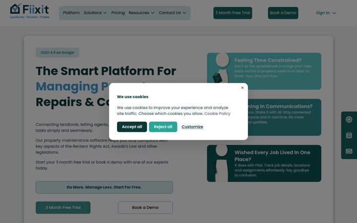 Screenshot of fiixit.co.uk