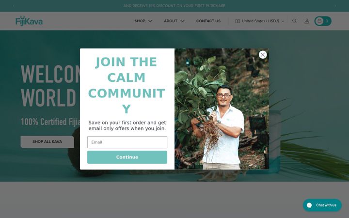 Screenshot of fijikava.com