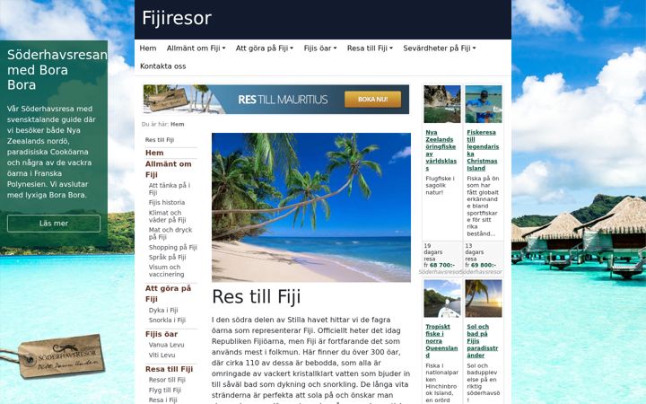 Screenshot of fijiresor.nu