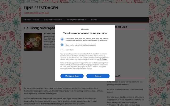 Screenshot of fijnefeestdagen.eu