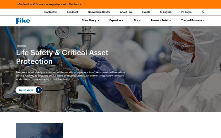 Screenshot of fike.com