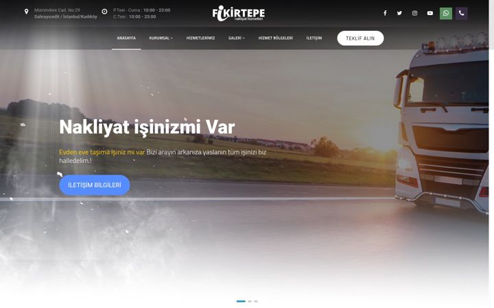 Screenshot of fikirtepenakliyat.com.tr