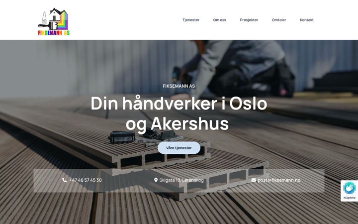 Screenshot of fiksemann.no